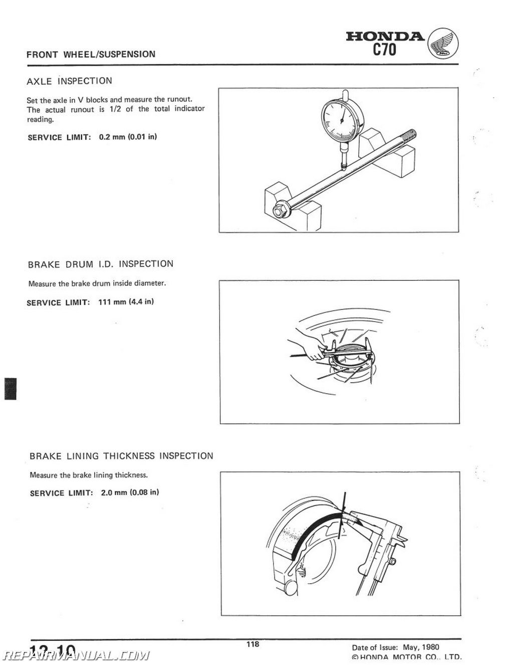 1980 honda c70 repair manual