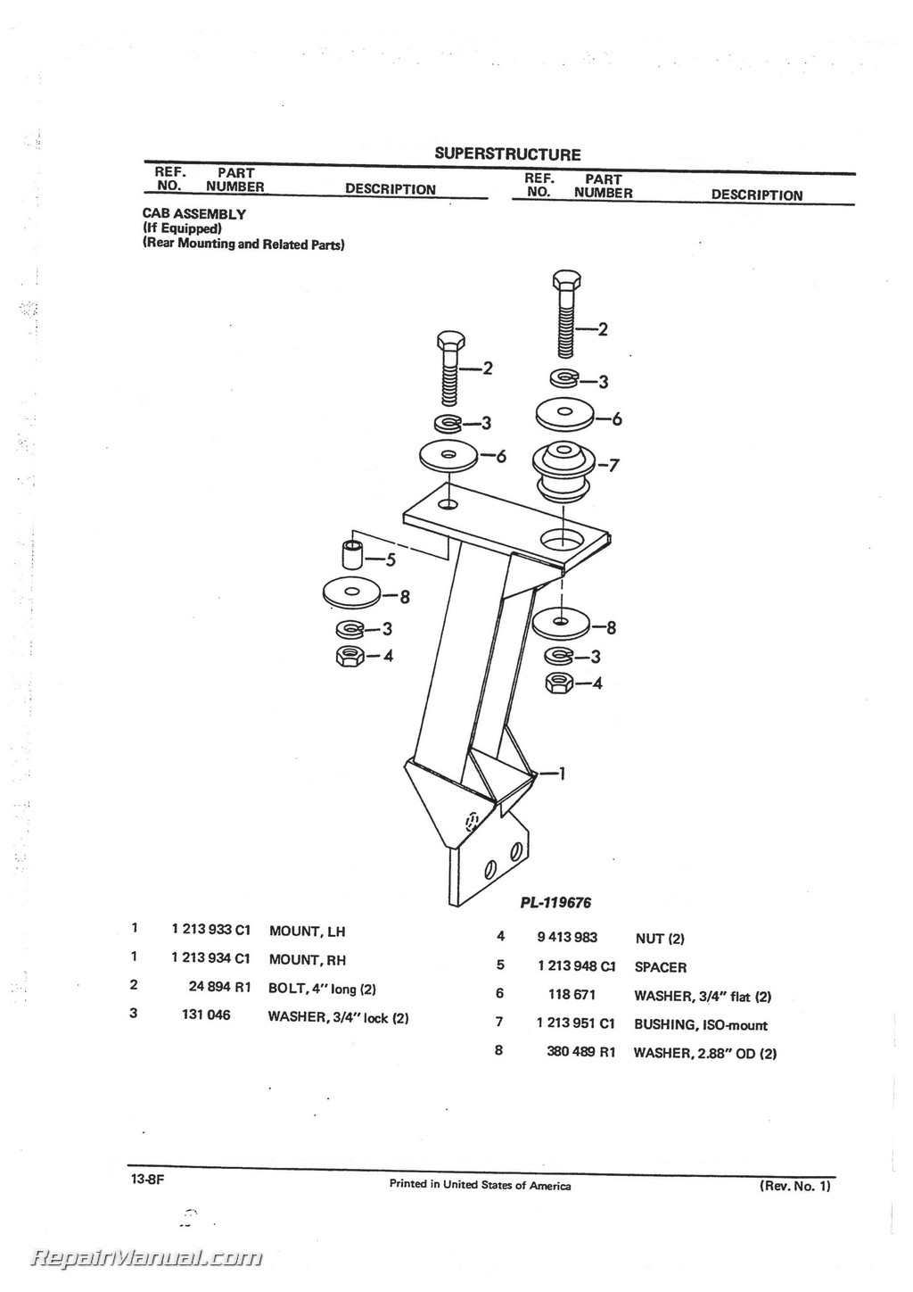 international 280a loader parts manual