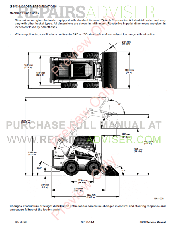 bobcat s650 parts manual pdf